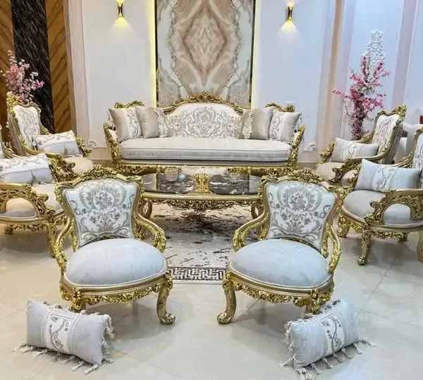 العرش الذهبي صالون مذهب فاخر