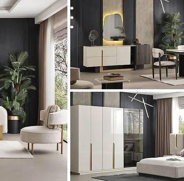 الرئيسية 66 آريا الملكية باقة أثاث العرسان