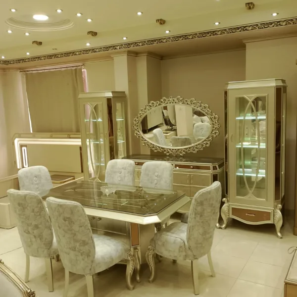 الرئيسية 37 غرفة سفرة سيرينيتي جولد نيو كلاسيك